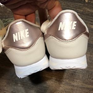 nike cortez cream rose gold